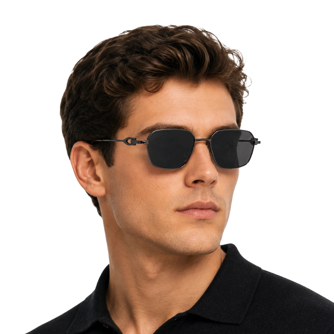 Zoe Miller ZMS-6014 | Geometric Rectangular Metal Sunglasses-27