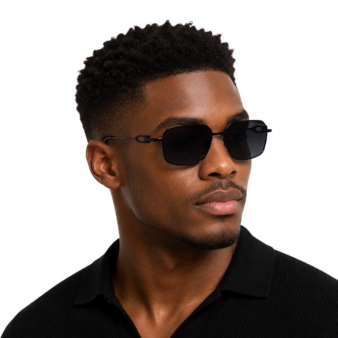 Zoe Miller ZMS-6014 | Geometric Rectangular Metal Sunglasses-7