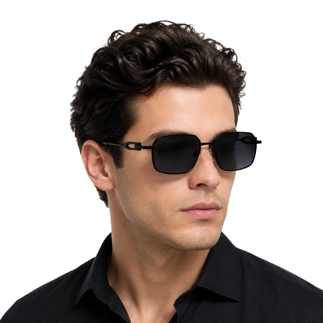 Zoe Miller ZMS-6014 | Geometric Rectangular Metal Sunglasses-9