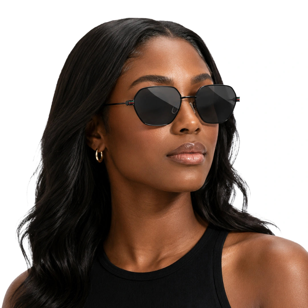 Zoe Miller ZMS6018 | Geometric Metal Sunglasses | Hexagonal Frame-15