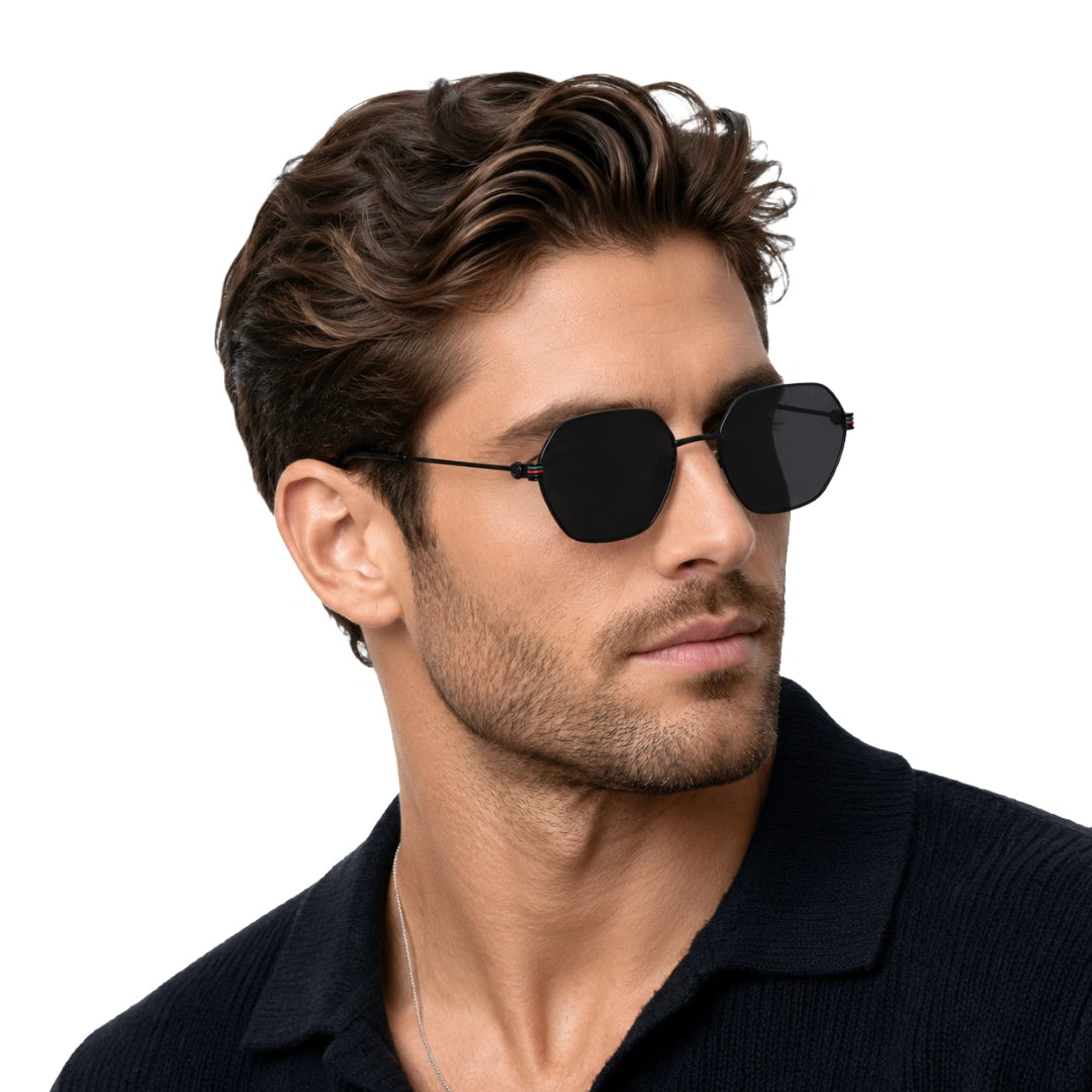 Zoe Miller ZMS6018 | Geometric Metal Sunglasses | Hexagonal Frame-16