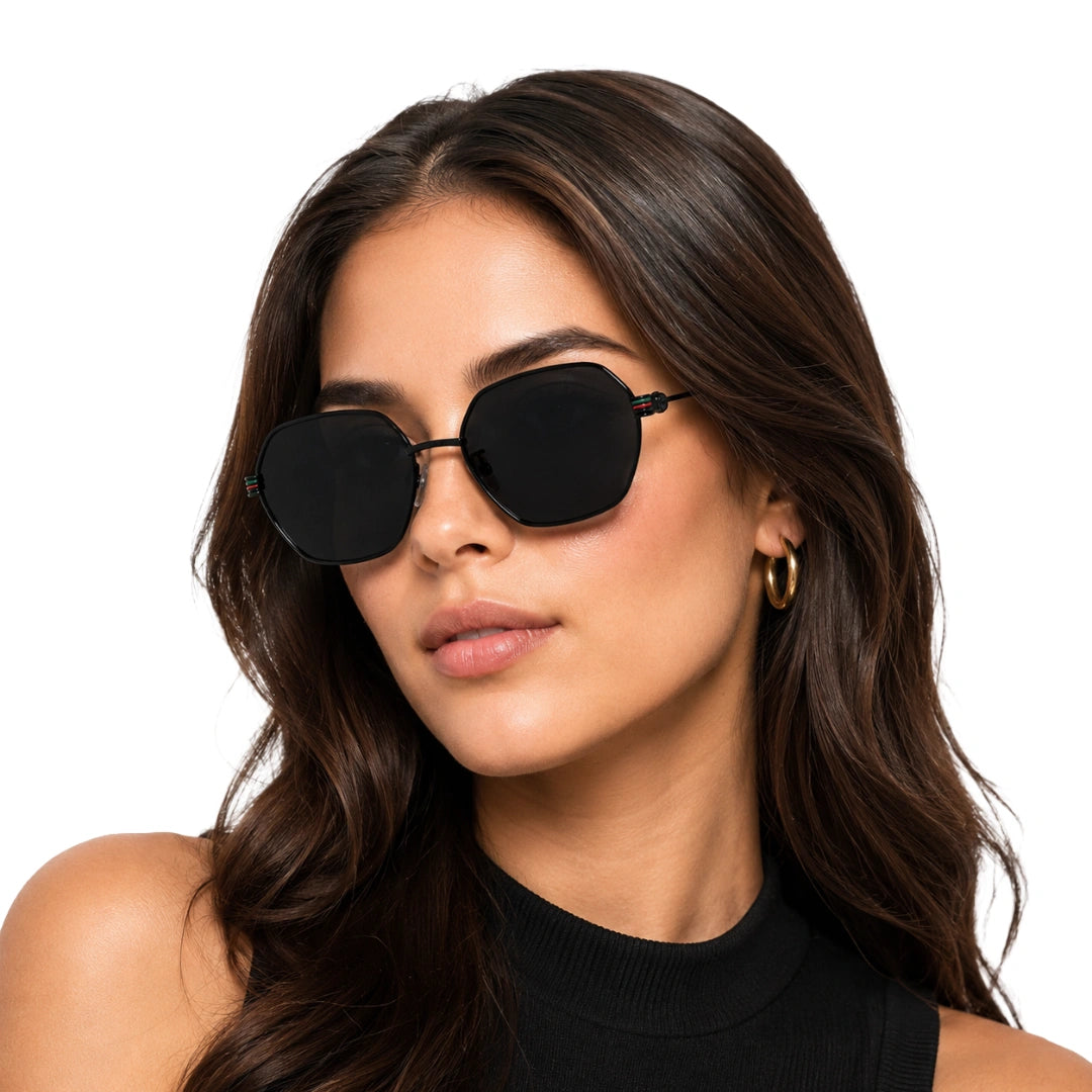 Zoe Miller ZMS6018 | Geometric Metal Sunglasses | Hexagonal Frame-17
