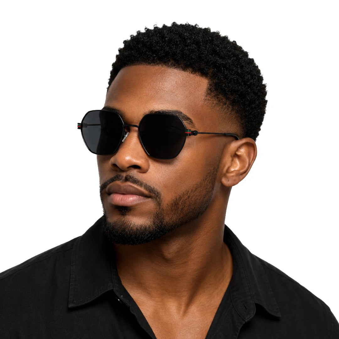 Zoe Miller ZMS6018 | Geometric Metal Sunglasses | Hexagonal Frame-18