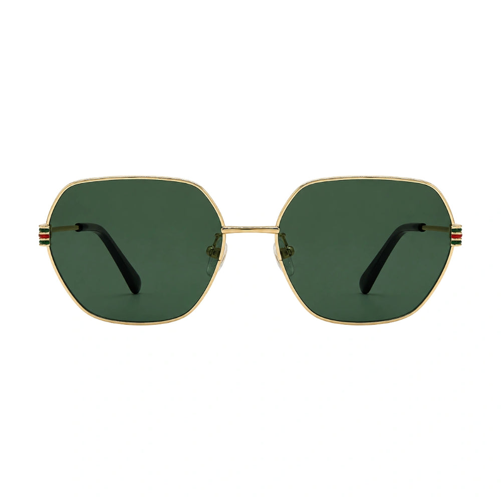 Zoe Miller ZMS6018 | Geometric Metal Sunglasses | Hexagonal Frame