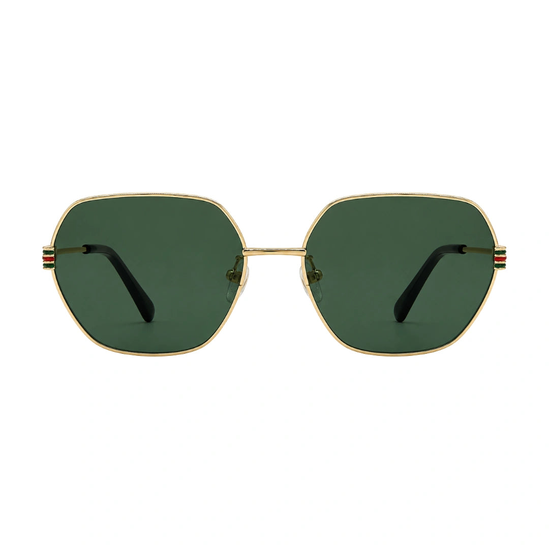 Zoe Miller ZMS6018 | Geometric Metal Sunglasses | Hexagonal Frame-zoom-1