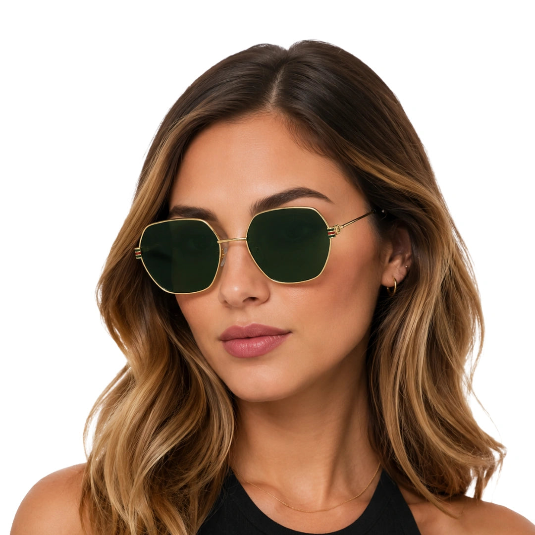 Zoe Miller ZMS6018 | Geometric Metal Sunglasses | Hexagonal Frame-6
