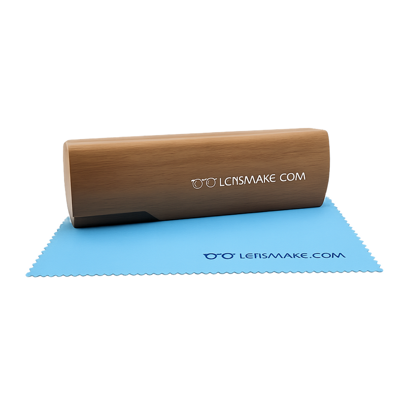 Lensmake Wooden Glasses Case - Brown-zoom-