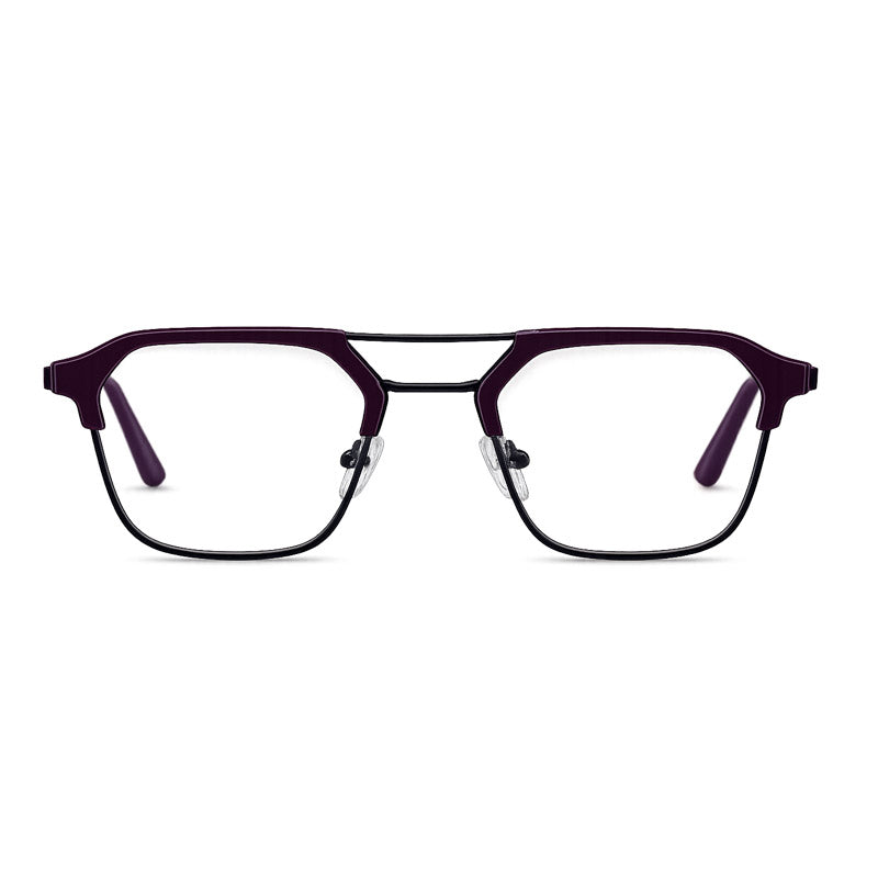 GT Eyewear Modern Geometric Semi-Rimless Double Bridge Rectangle Frame-1