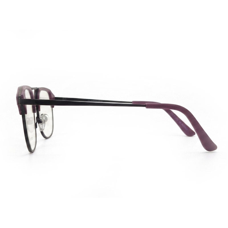 GT Eyewear Modern Geometric Semi-Rimless Double Bridge Rectangle Frame-zoom-