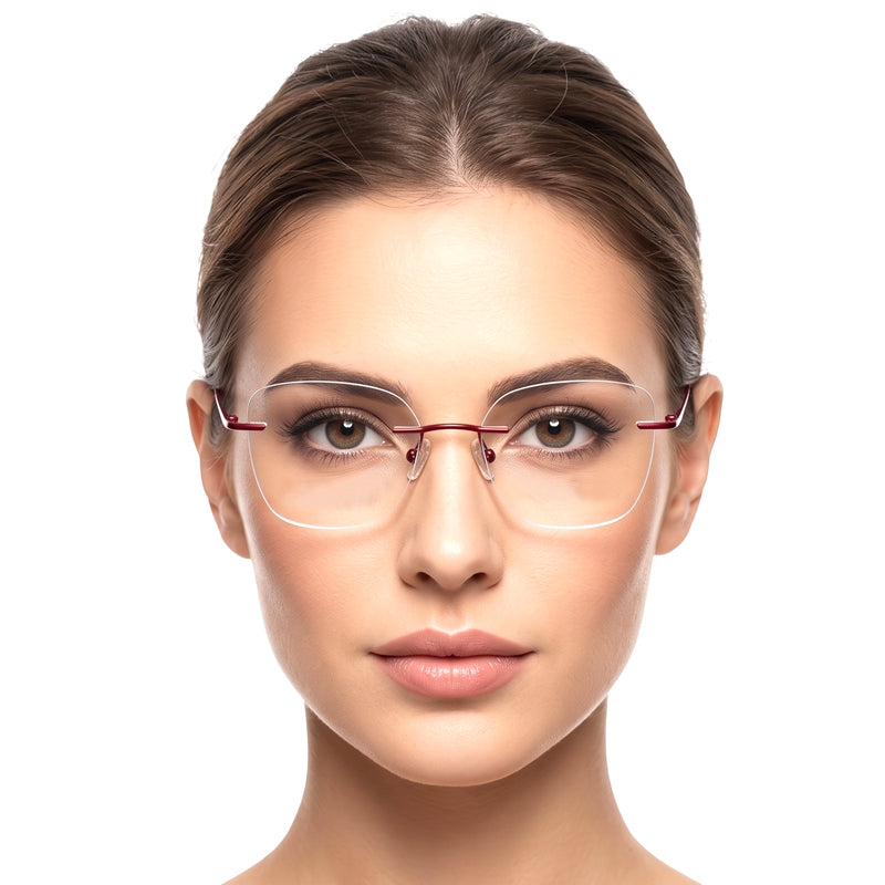 Zoe Miller Iconic Collection – ICN 3547 Rimless Optical Frame | Brown with Gold-zoom-7