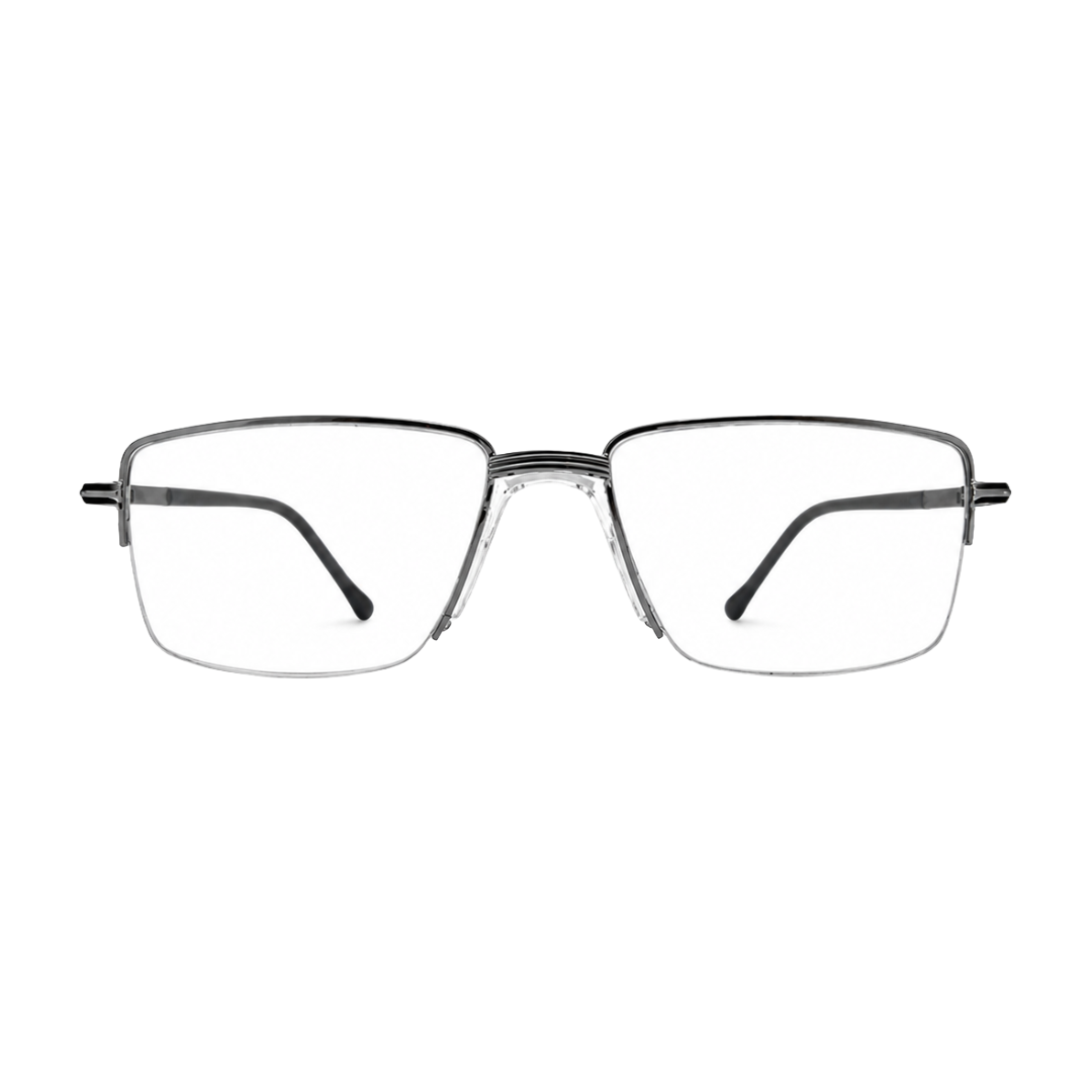 Zoe Miller Iconic Collection – ICN 3610 Gun Black Semi-Rimless Optical Frame