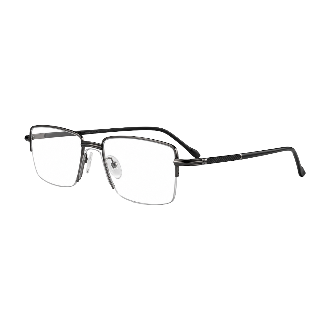 Zoe Miller Iconic Collection – ICN 3610 Gun Black Semi-Rimless Optical Frame
