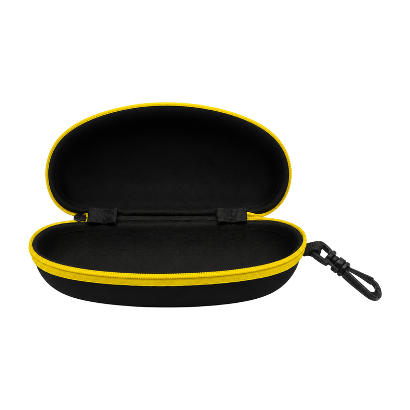 Lensmake Zipper Glasses Pouch — Black with Yellow Zip-zoom-