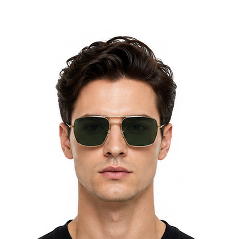 Zoe Miller – ZMS 6013 Premium Gold Green Hexagon Sunglasses-zoom-6